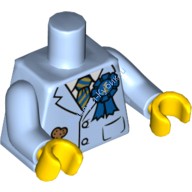 Деталь Лего Торс С Рисунком Цвет Ярко-Светло-Голубой