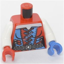 Деталь Лего Торс С Рисунком Цвет Красный