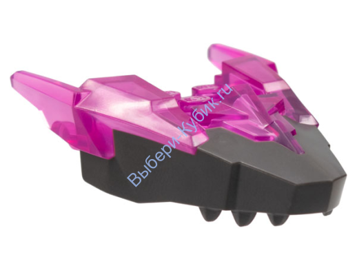 Деталь Лего Голова Дракона (Ниндзяго) Верхняя Челюсть С Рогами Цвет Прозрачно-Розовый