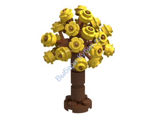 Набор Деталей Лего от Выбери Кубик ДЕРЕВО Желтый