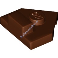 Деталь Лего Пластина Клин 2 x 2 пятиугольная с центральным штырьком и 1 x 1/2 выступом сверху Цвет Коричневый