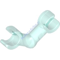 Деталь Лего Рука Скелета Изогнутая С Горизонтальной Защелкой Цвет Прозрачно-Голубой