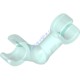 Деталь Лего Рука Скелета Изогнутая С Горизонтальной Защелкой Цвет Прозрачно-Голубой