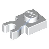 Деталь Лего Пластина 1 х 1 С Вертикальной Клипсой Цвет Белый