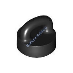 Деталь Лего Плитка Круглая 1 x 1 С Петелькой Цвет Черный