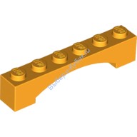 Деталь Лего Арка 1 х 6 Приподнятая Цвет Ярко-Светло-Оранжевый
