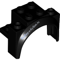 Деталь Лего Автомобильное Крыло 4 х 2 1/2 х 2 1/3 С Аркой Круглое Цвет Черный