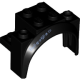 Деталь Лего Автомобильное Крыло 4 х 2 1/2 х 2 1/3 С Аркой Круглое Цвет Черный