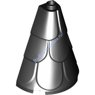 Деталь Лего Крыша Башни 2 х 4 х 6 Полуконус С Черепицей Цвет Черный