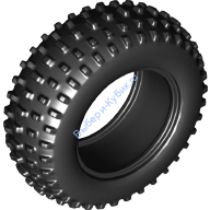 Деталь Лего Техник Шина 751 x 28 С Шипами Цвет Черный