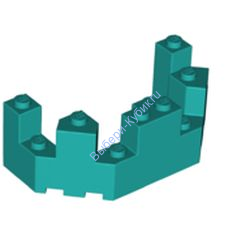 Деталь Лего Балкон Замка 4 х 8 х 2 Цвет Темно-Бирюзовый