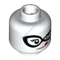 Деталь Лего Голова Минифигурки Двусторонняя Женская Цвет Белый