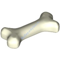 Деталь Лего Кость Короткая Цвет Светящийся в Темноте Белый