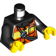 Деталь Лего Торс С Рисунком Цвет Черный