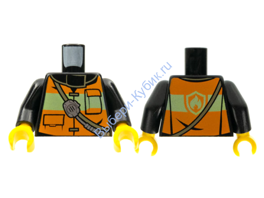 Деталь Лего Торс С Рисунком Цвет Черный