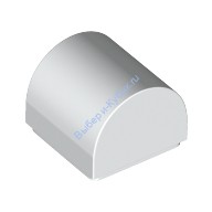 Деталь Лего Кубик Модифицированный 1 х 1 х 2/3 Без Штырьков С Закругленным Верхом Цвет Белый