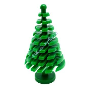 Деталь Аналог Совместимый С Лего Ель Большая 4 х 4 х 6 2/3 Цвет Зеленый