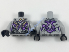 Деталь Лего Торс С Рисунком Цвет Светло-Серый