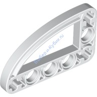 Деталь Лего Техник Бим 3 х 5 L-Формы С Дугой В Четверть Эллипса Тонкий Цвет Белый