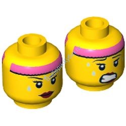 Деталь Лего Голова Минифигурки Двусторонняя Цвет Желтый