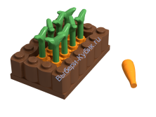 Набор Деталей Лего От Выбери Кубик ГРЯДКА С МОРКОВКОЙ 