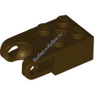 Деталь Лего Техник Кубик Модифицированный 2 х 2 С Гнездом Под Шар Цвет Темно-Коричневый