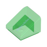 Деталь Лего Скос 1 х 1 х 2/3 Цвет Прозрачно-Зеленый