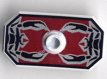 Деталь Лего Щит Восьмиугольной С Рисунком Скорпиона Цвет Светло-Серый