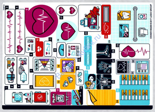 Наклейки К Набору Лего 41318 - Лист 1 (33548/6188289)