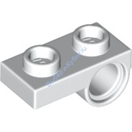 Деталь Лего Пластина 1 х 2 С Отверстием Под Пин Снизу Цвет Белый