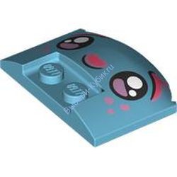 Деталь Лего Клин 3 x 4 x 2/3 Тройной Изогнутый С Рисунком Цвет Умеренно-Лазурный