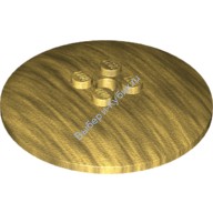 Деталь Лего Тарелка 6 х 6 Перевернутая - Закрытые Штырьки Цвет Перламутрово-Золотой