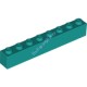 Деталь Лего Кубик 1 х 8 Цвет Темно-Бирюзовый