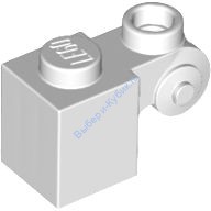 Деталь Лего Кубик Модифицированный 1 х 1 С Роликом С Открытый Штырёк Цвет Белый