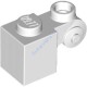 Деталь Лего Кубик Модифицированный 1 х 1 С Роликом С Открытый Штырёк Цвет Белый