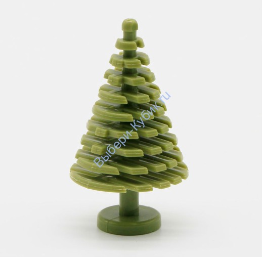 Деталь Аналог Совместимый С Лего Ель большая оливковая