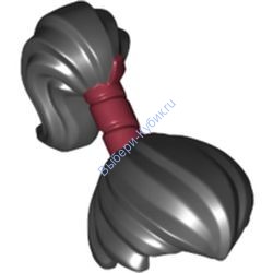 Деталь Лего Парик Высокий Хвост Цвет Черный