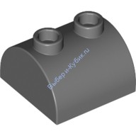 Деталь Лего Кубик Модифицированный 2 х 2 Закругленный С Двумя Штырьками Цвет Темно-Серый