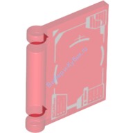 Деталь Лего Обложка Книги с РИСУНКОМ ДИСПЛЕЯ Цвет Прозрачно-Красный