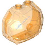 Деталь Лего Камень / Кристалл Булыжник Вертикальная Половина Цвет Прозрачно-Оранжевый