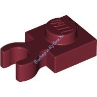 Деталь Лего Пластина 1 х 1 С Вертикальной Клипсой Цвет Темно-Красный