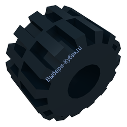 Деталь Лего Колесо Из Резины С Отверстием Для Оси Цвет Черный