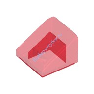 Деталь Лего Скос 1 х 1 х 2/3 Цвет Прозрачно-Красный