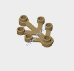 Деталь Аналог Совместимый С Лего Листья 4 х 3 Цвет Темно-Песочный