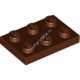 Деталь Лего Пластина 2 х 3 Цвет Коричневый