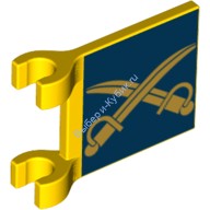 Деталь Лего Флаг 2 х 2 С Рисунком Цвет Желтый