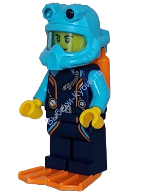 Минифигурка Лего Сити Дайвер-Исследователь Арктики - Мужчина