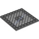 Деталь Лего Пластина 8 х 8 С Решеткой С Отверстием В Центре Цвет Темно-Серый