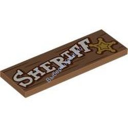 Деталь Лего Плитка 2 х 6 С Рисунком Цвет Карамельный