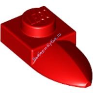 Деталь Лего Пластина 1 х 1 С Горизонтальным Зубом Цвет Красный